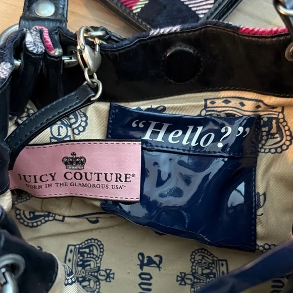 Juicy Couture Red and Black Plaid Shoulder Bag - Picture 4 of 4